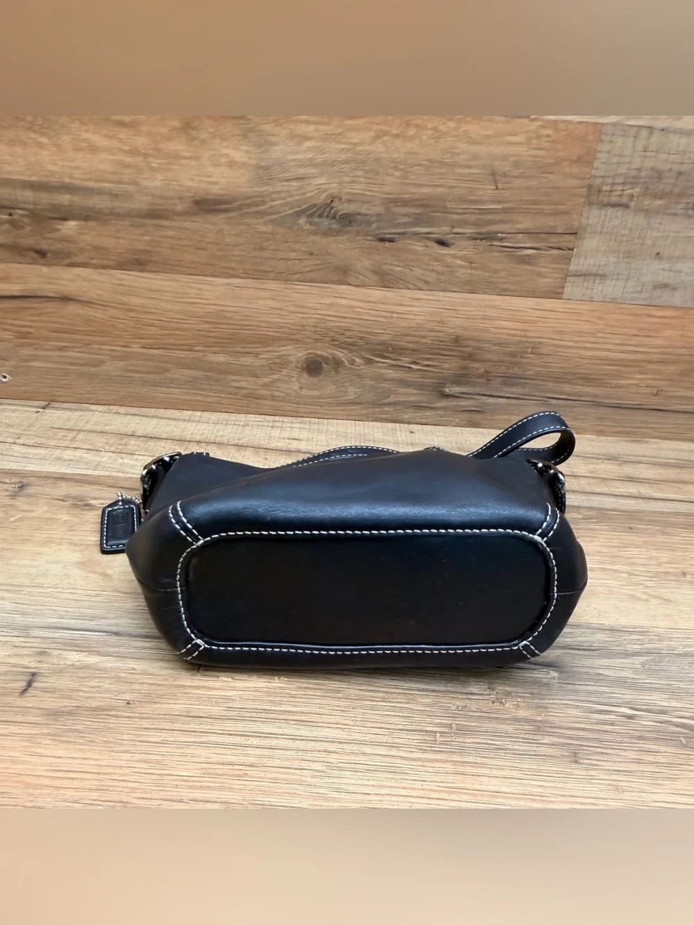 Vtg  Coach Leatherware Est. 1941 Mini Baguette Purse  Hand Bag Black